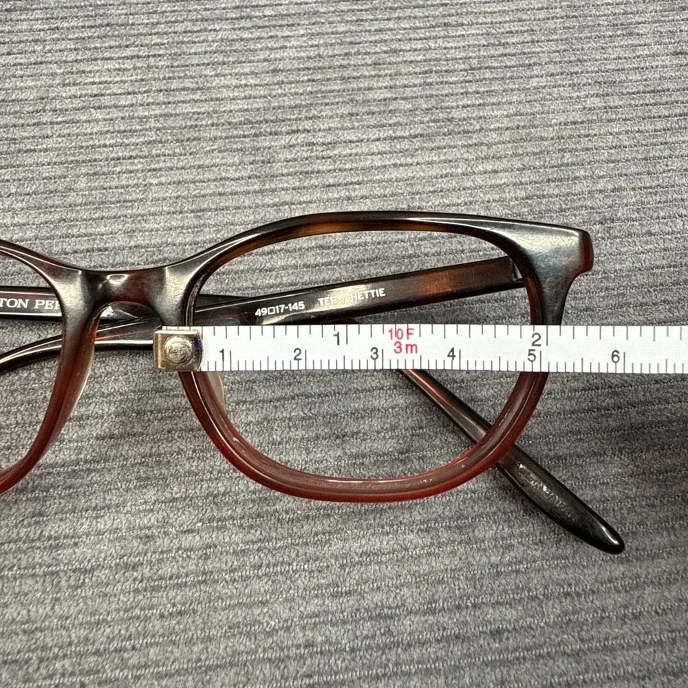 Barton Perreira Hettie TER Tortoise Red‎ Cat Eye Eyeglass Frames 49-17-145 Y2k